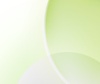 A soft green gradient with abstract circular shapes.