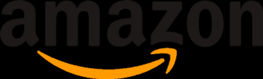 The image shows the logo of Amazon, featuring a black text on a white background with an orange smile-shaped arrow underlining the text from the letter 'a' to 'z'.