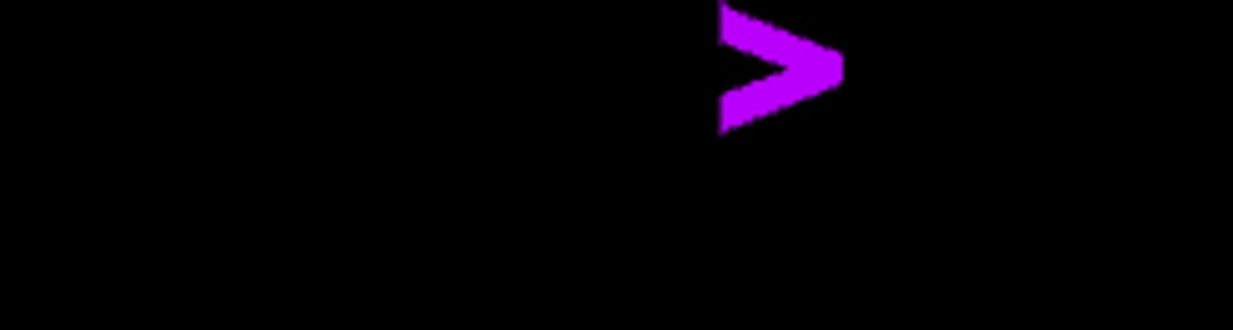 A pink arrow pointing to the right on a black background.