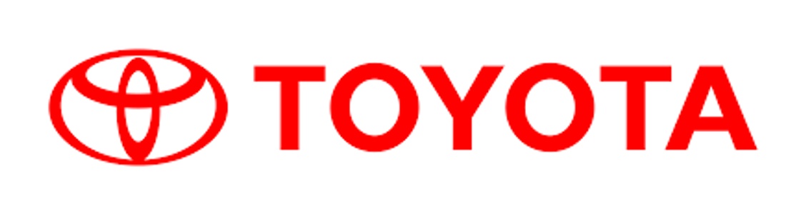 The image shows the Toyota logo in red.