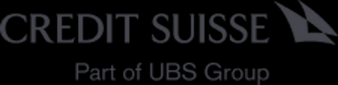 The image displays the logo of Credit Suisse, part of UBS Group.