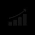 A graph showing an upward trend.