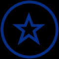Icono Circulo Estrella Azul