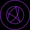 A stylized purple globe with interconnected lines.