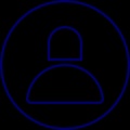 Blue person icon