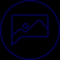 blue landscape icon