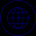 Blue world icon