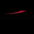 This is a logo featuring the word 'Andersen' with a stylized red swoosh.