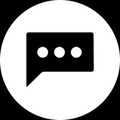 A minimalist icon representing a chat or messaging feature.