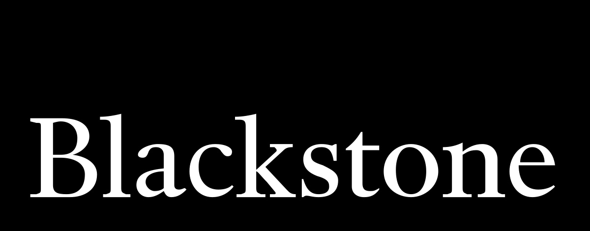 The image shows the word 'Blackstone' in white letters on a black background.