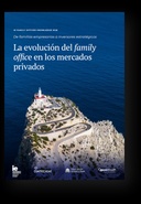A visually appealing cover showcasing a lighthouse on a rocky coastline with the title about family offices in private markets.