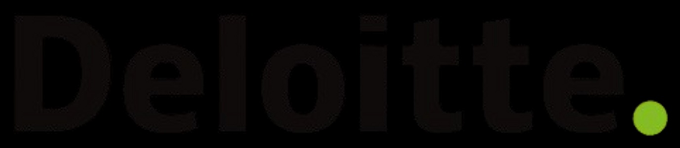 A logo featuring the word 'Deloitte' in stylized text.