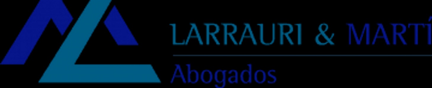Logo of Larrauri & Martinez Abogados featuring stylized letters 'L' and 'M' in blue above the firm's name.