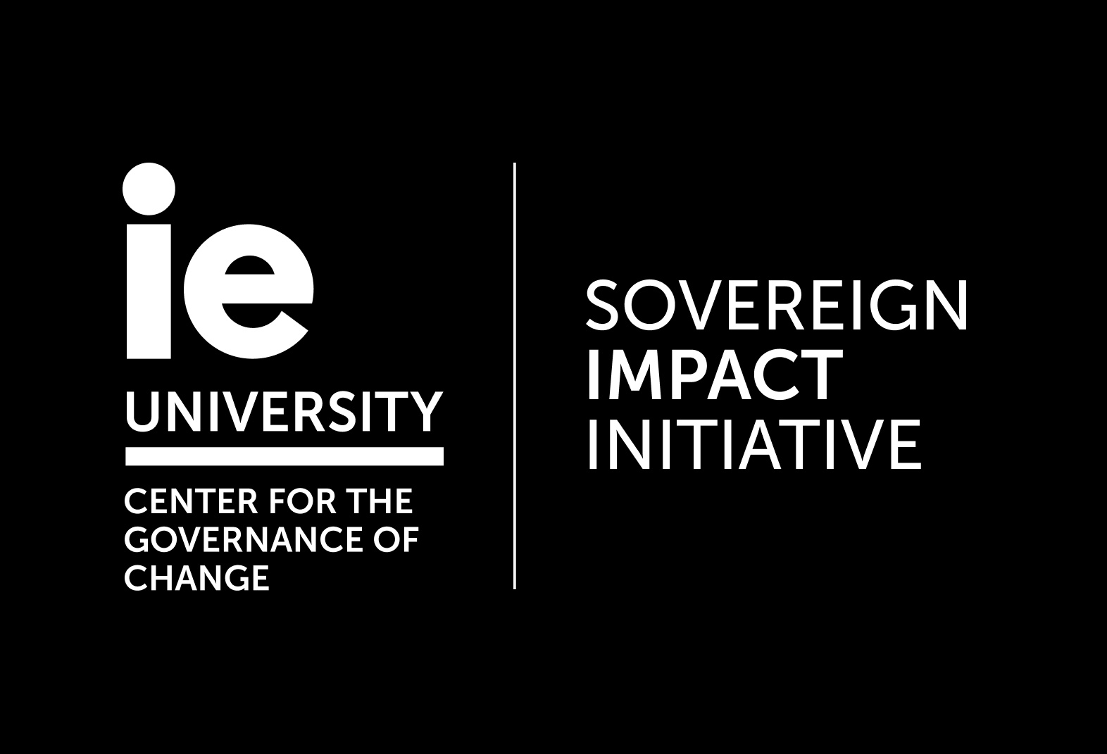 A logo representing IE University and its Sovereign Impact Initiative.