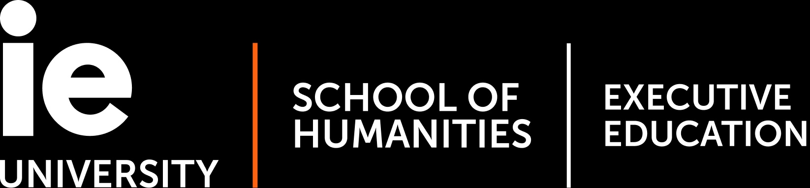 A logo representing IE University with a focus on the School of Humanities and Executive Education.