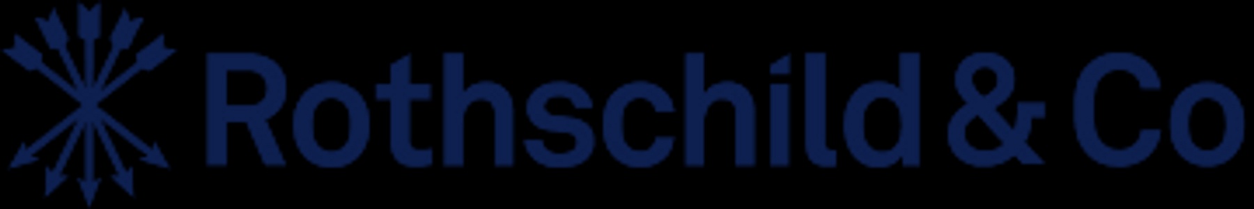 A dark background with the white text 'Rothschild & Co' and a stylized star logo.