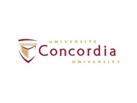 Logo of Concordia University featuring a stylized open book and the university name.