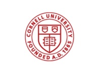 Logo of Cornell University featuring a red and white emblem with the text 'Founded A.D. 1865'.