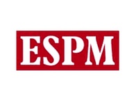 Logo of ESPM displayed in red on a white background.