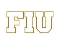 The image features the logo of Florida International University (FIU), displayed in gold letters on a white background.