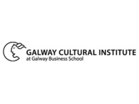 Logo of Galway Cultural Institute featuring a stylized moon face and text.