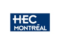 Logo of HEC Montreal featuring blue and white colors.