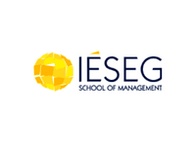 Logo of IESEG School of Management featuring a stylized yellow globe and blue text.