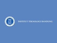 Logo of Institut Teknologi Bandung on a blue background.