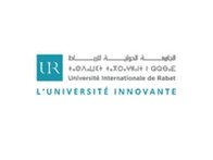 Logo of the International University of Rabat, featuring blue and gray text and design elements.