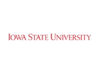 Logo of Iowa State University in red text on a white background.