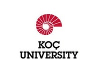 Logo of Koç University featuring a red and white stylized sun design above the university's name.