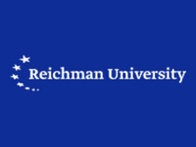 Logo of Reichman University on a blue background