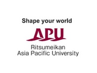 Logo of Ritsumeikan Asia Pacific University (APU), featuring the text 'Shape your world' with a stylized 'APU' emblem in red.