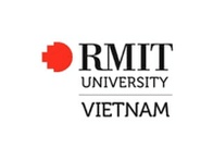 Logo of RMIT University Vietnam featuring a red circle and the university name.