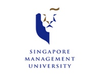 Logo of Singapore Management University featuring a stylized blue shield with a white silhouette of a bird in flight.