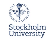 Logo of Stockholm University featuring a stylized emblem with floral and fire elements, accompanied by the university's name.