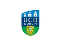 Logo of University College Dublin featuring a shield divided into quarters with symbols and colors blue and green.