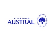 Logo of Universidad Austral featuring stylized tree and text.