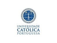 Logo of the Universidade Católica Portuguesa featuring a central emblem with text and a blue and white color scheme.