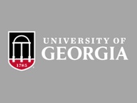 Logo of the University of Georgia featuring an arch on a grey background with the founding year 1785.