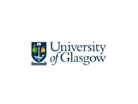 Logo of the University of Glasgow featuring a shield with elements such as a book and a bird, set against a simple background.