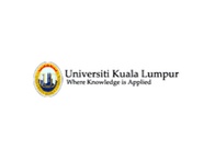 Logo of Universiti Kuala Lumpur featuring a circular emblem with numerals and text, on a background with the university's name and motto.