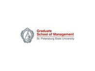 Logo of the Graduate School of Management, St. Petersburg State University, featuring an emblem and text.