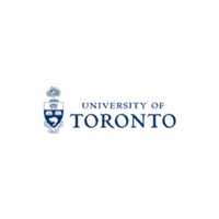 Logo of the University of Toronto, featuring a shield with a book and blue banners.
