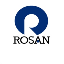 Logo of ROSAN featuring a stylized blue letter 'P' inside a circle, with the name 'ROSAN' underneath in black letters.