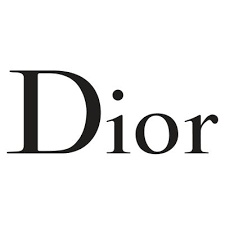 The image shows the logo of the luxury brand Dior, featuring bold black letters on a white background.