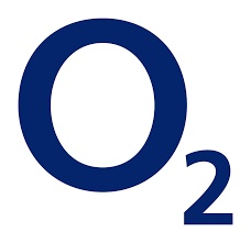 Logo of O2 featuring a bold blue letter O and the number 2.