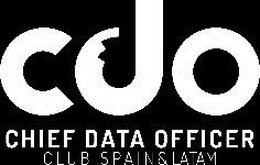 Black and white logo of the Chief Data Officer Club Spain & LATAM.