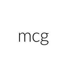 A simple image with the text 'mcg' in lowercase black letters centered on a white background.