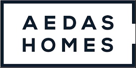 Logo AEDAS HOMES blanco